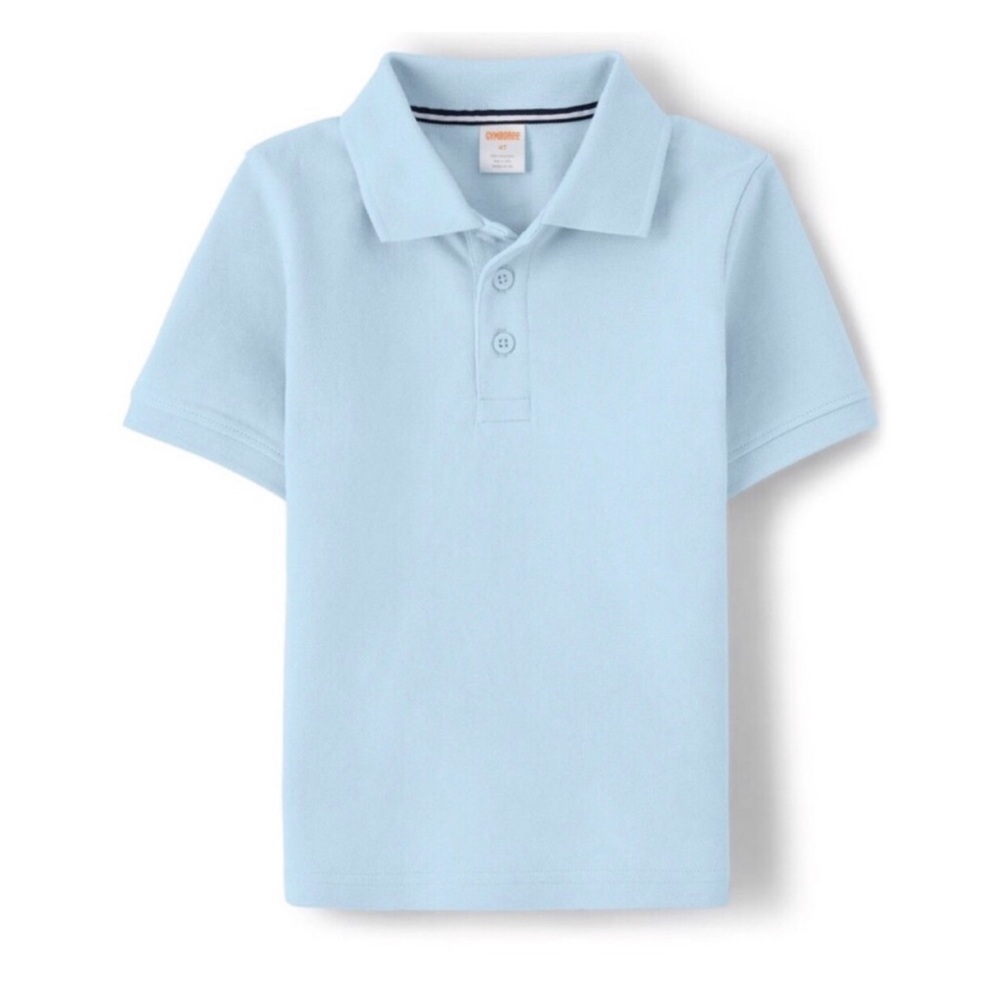 Light Blue Kids' Polo Shirt - Casual School Top NWT Size 10